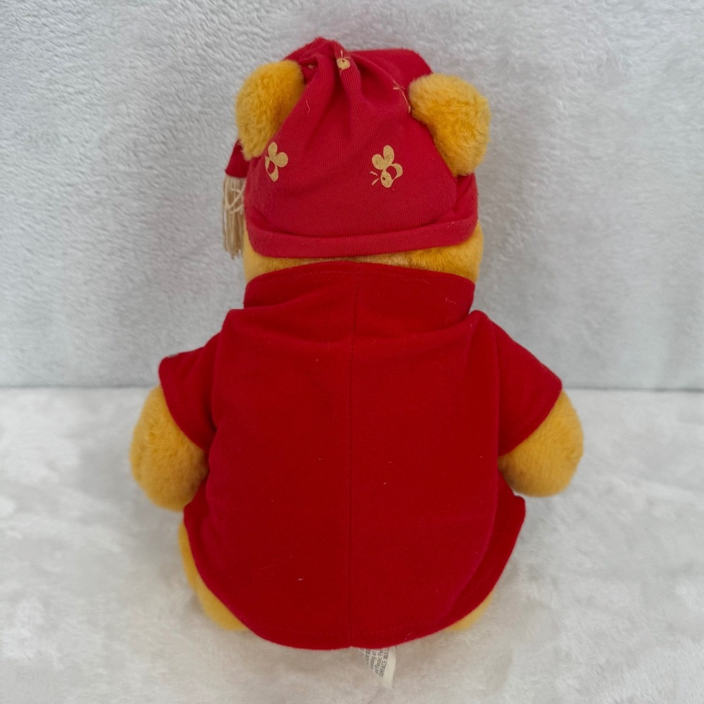 Vintage 1998 Disney Winnie the Pooh Bear Bedtime Plush W/ Light up Hunny Pot Toy - Picture 2 of 4